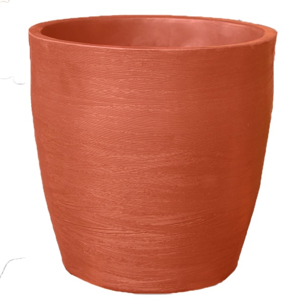 Vaso Planta 30x30 Oval Moderno Polietileno - Terracota 016