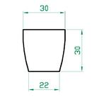 Vaso Planta 30x30 Oval Moderno Polietileno - Verde Bandeira 0