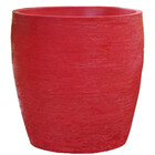 Vaso Planta 30x30 Oval Moderno Polietileno - Vermelho Pau Bra
