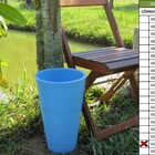 Vaso Planta 35x25 Redondo Cônico Cachepot  Polietileno - Azul