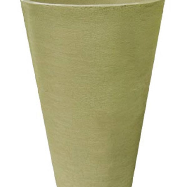 Vaso Planta 35x25 Redondo Cônico Cachepot  Polietileno - Bege