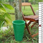 Vaso Planta 35x25 Redondo Cônico Cachepot  Polietileno - Verd