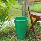 Vaso Planta 35x25 Redondo Cônico Cachepot  Polietileno - Verd