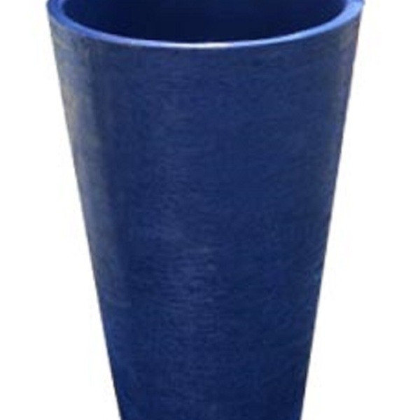 Vaso Planta 35x25 Redondo Cônico Polietileno - Azul Escuro 013