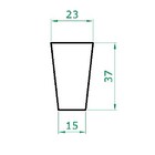 Vaso Planta 35x25 Redondo Cônico Polietileno - Azul Turquesa