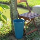 Vaso Planta 35x25 Redondo Cônico Polietileno - Azul Turquesa