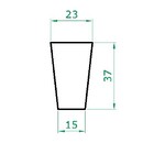 Vaso Planta 35x25 Redondo Cônico Polietileno - Azul Turquesa