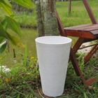 Vaso Planta 35x25 Redondo Cônico Polietileno - Branco 006