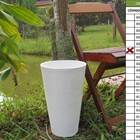 Vaso Planta 35x25 Redondo Cônico Polietileno - Branco 006