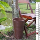 Vaso Planta 35x25 Redondo Cônico Polietileno - Ferrugem 017