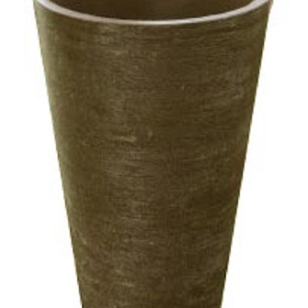 Vaso Planta 35x25 Redondo Cônico Polietileno - Marrom Cafe 003