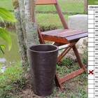 Vaso Planta 35x25 Redondo Cônico Polietileno - Marrom Madeira
