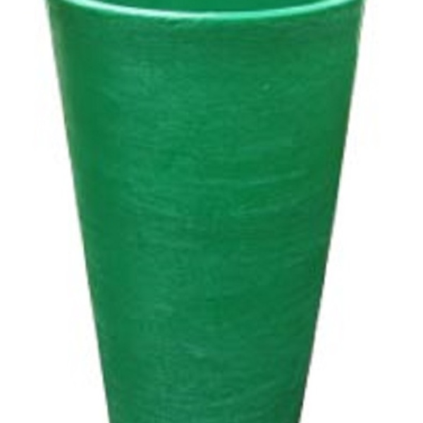 Vaso Planta 35x25 Redondo Cônico Polietileno - Verde Bandeira