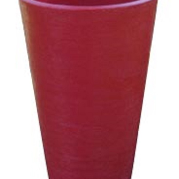 Vaso Planta 35x25 Redondo Cônico Polietileno - Vermelho Pau B