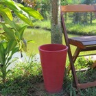Vaso Planta 35x25 Redondo Cônico Polietileno - Vermelho Pau B