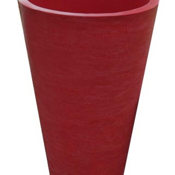 Vaso Planta 35x25 Redondo Cônico Polietileno - Vinho Bordo 021