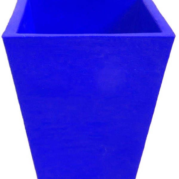 Vaso Planta 35x30 Trapézio Texturizado Polietileno - Azul Ara