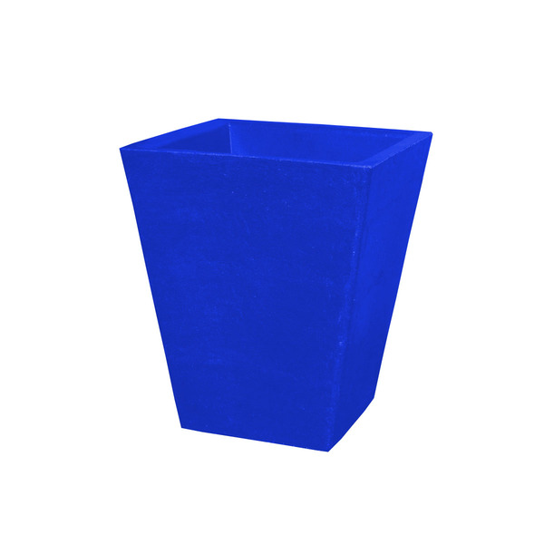 Vaso Planta 35x30 Trapézio Texturizado Polietileno - Azul Ara