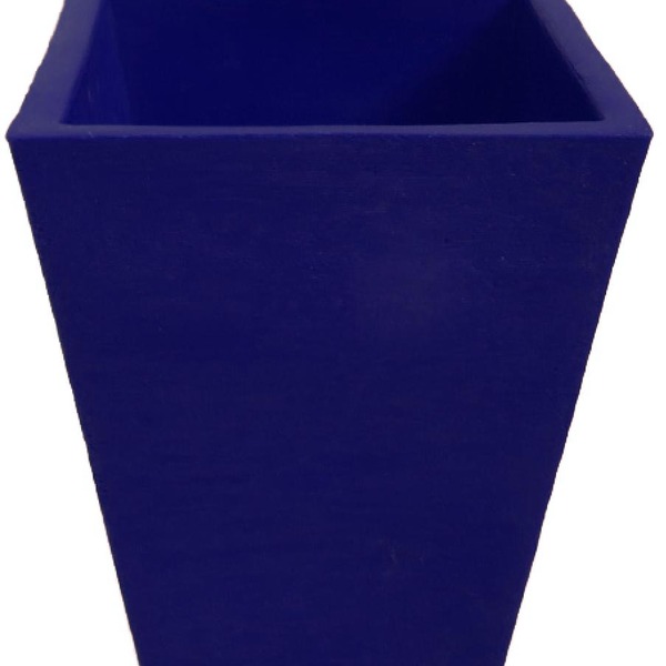 Vaso Planta 35x30 Trapézio Texturizado Polietileno - Azul Esc