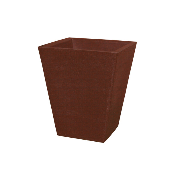 Vaso Planta 35x30 Trapézio Texturizado Polietileno - Ferrugem
