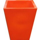 Vaso Planta 35x30 Trapézio Texturizado Polietileno - Laranja