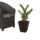 Vaso Planta 35x30 Trapézio Texturizado Polietileno - Marrom C