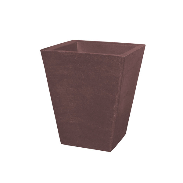 Vaso Planta 35x30 Trapézio Texturizado Polietileno - Marrom C