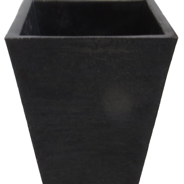 Vaso Planta 35x30 Trapézio Texturizado Polietileno - Preto 002