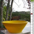 Vaso Planta 40x15 Bacia De Mesa Polietileno - Amarelo Girasso