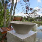 Vaso Planta 40x15 Bacia De Mesa Polietileno - Bege Castanha 0