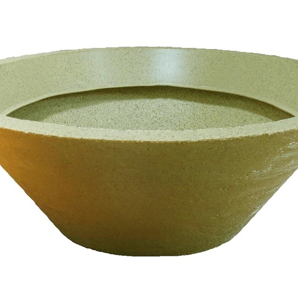 Vaso Planta 40x15 Bacia De Mesa Polietileno - Bege Castanha 0