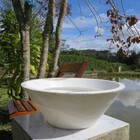 Vaso Planta 40x15 Bacia De Mesa Polietileno - Branco 006