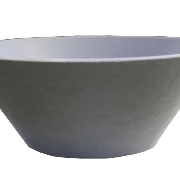 Vaso Planta 40x15 Bacia De Mesa Polietileno - Cinza Cimento 0