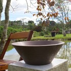 Vaso Planta 40x15 Bacia De Mesa Polietileno - Marrom Chocolat