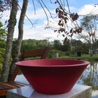 Vaso Planta 40x15 Bacia De Mesa Polietileno - Vermelho Pau Br