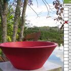 Vaso Planta 40x15 Bacia De Mesa Polietileno - Vermelho Pau Br