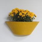 Vaso Planta 40x15 Parede Polietileno - Amarelo Girassol 007