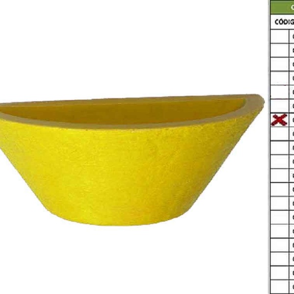 Vaso Planta 40x15 Parede Polietileno - Amarelo Girassol 007