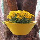 Vaso Planta 40x15 Parede Polietileno - Amarelo Girassol 007