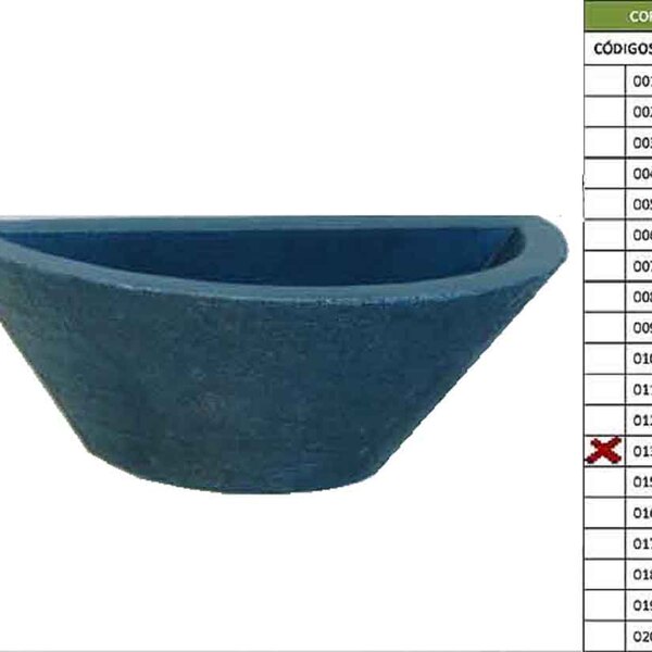Vaso Planta 40x15 Parede Polietileno - Azul Escuro 013