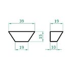 Vaso Planta 40x15 Parede Polietileno - Azul Turquesa 018