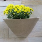 Vaso Planta 40x15 Parede Polietileno - Bege Castanha 012