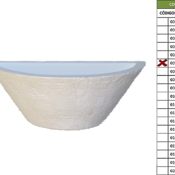 Vaso Planta 40x15 Parede Polietileno - Branco 006