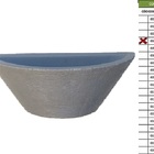 Vaso Planta 40x15 Parede Polietileno - Cinza Cimento 004