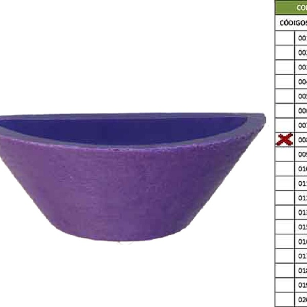 Vaso Planta 40x15 Parede Polietileno - Lilas Violeta 008