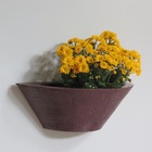 Vaso Planta 40x15 Parede Polietileno - Marrom Cafe 003