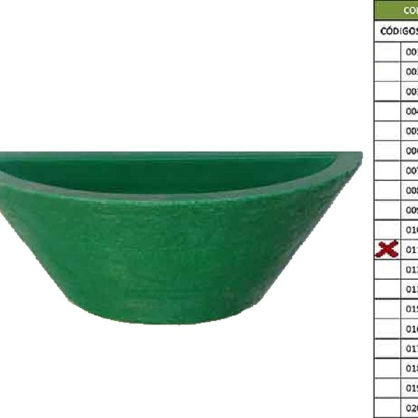 Vaso Planta 40x15 Parede Polietileno - Verde Bandeira 011