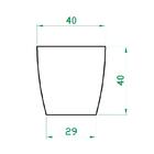 Vaso Planta 40x40 Oval Moderno Polietileno - Azul Bebe 019