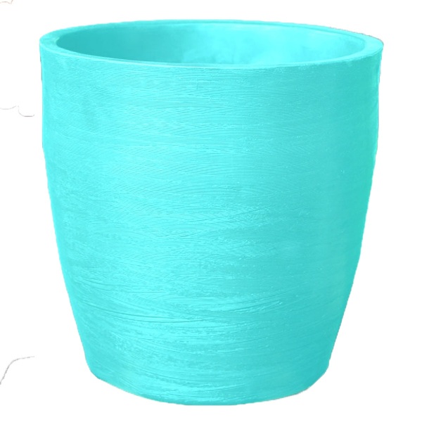 Vaso Planta 40x40 Oval Moderno Polietileno - Azul Bebe 019