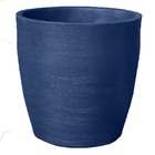 Vaso Planta 40x40 Oval Moderno Polietileno - Azul Escuro 013